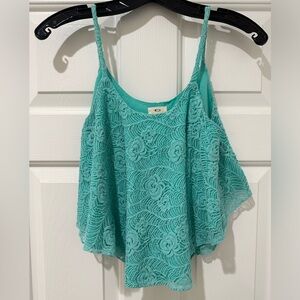 Urban Outfitters Pins & Needles Lace Green Crop Top
